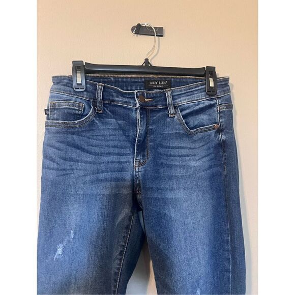 Judy Blue Women’s Size 26 Stretch Skinny Jeans Blue Dark Wash Denim Distressed - Picture 3 of 11